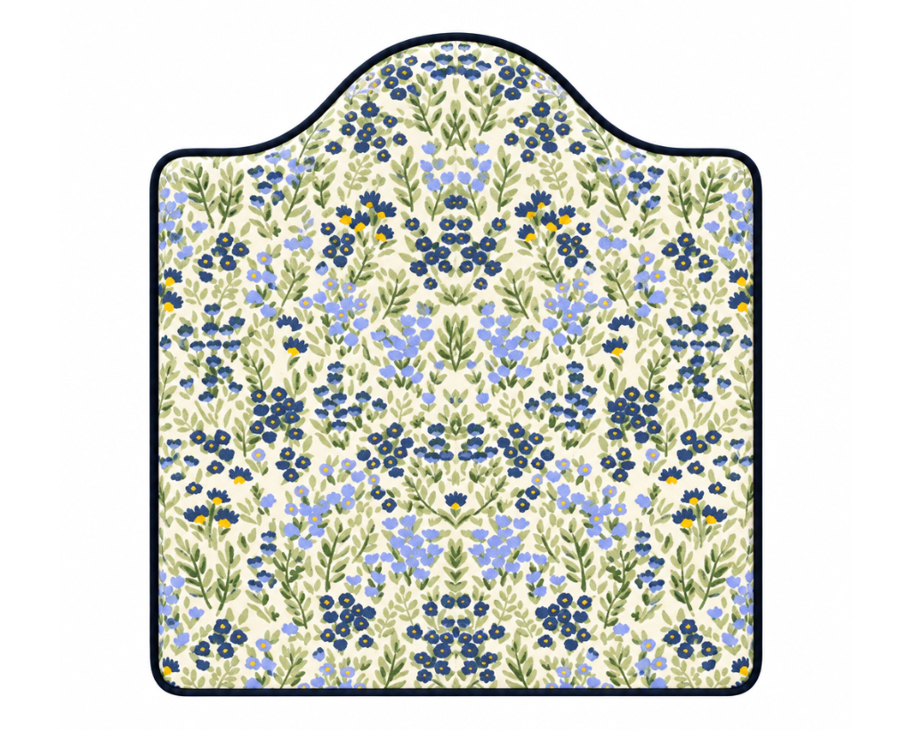 Enfants – fleurs bleues symétrique
