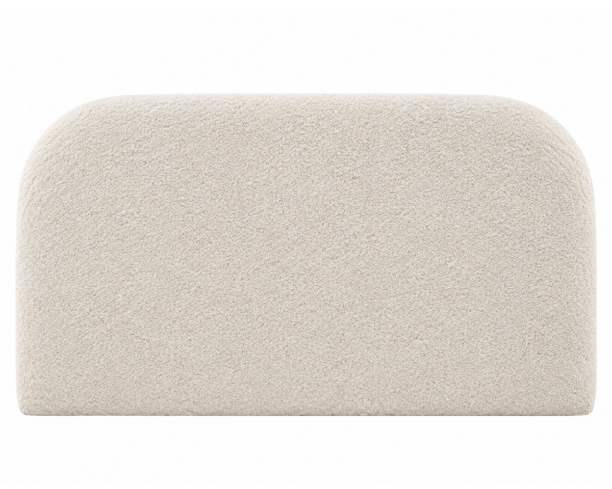 Tête de lit arrondie bouclé ecru