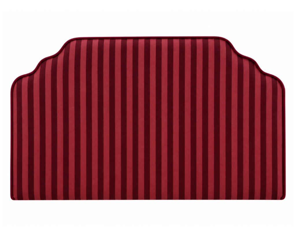 Tête de lit classique rayures bordeaux